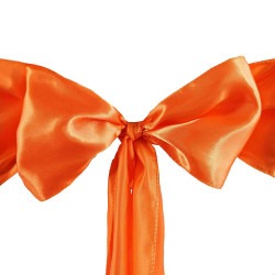 Orange Satin Chair Sash