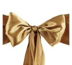 Gold Satin Chair Sash