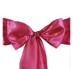 Fushia Satin Chair Sash