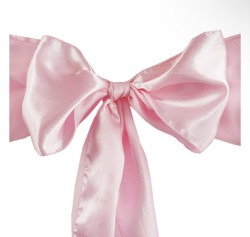 Pink Satin Chair Sash