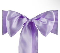 Lavender Satin Chair Sash